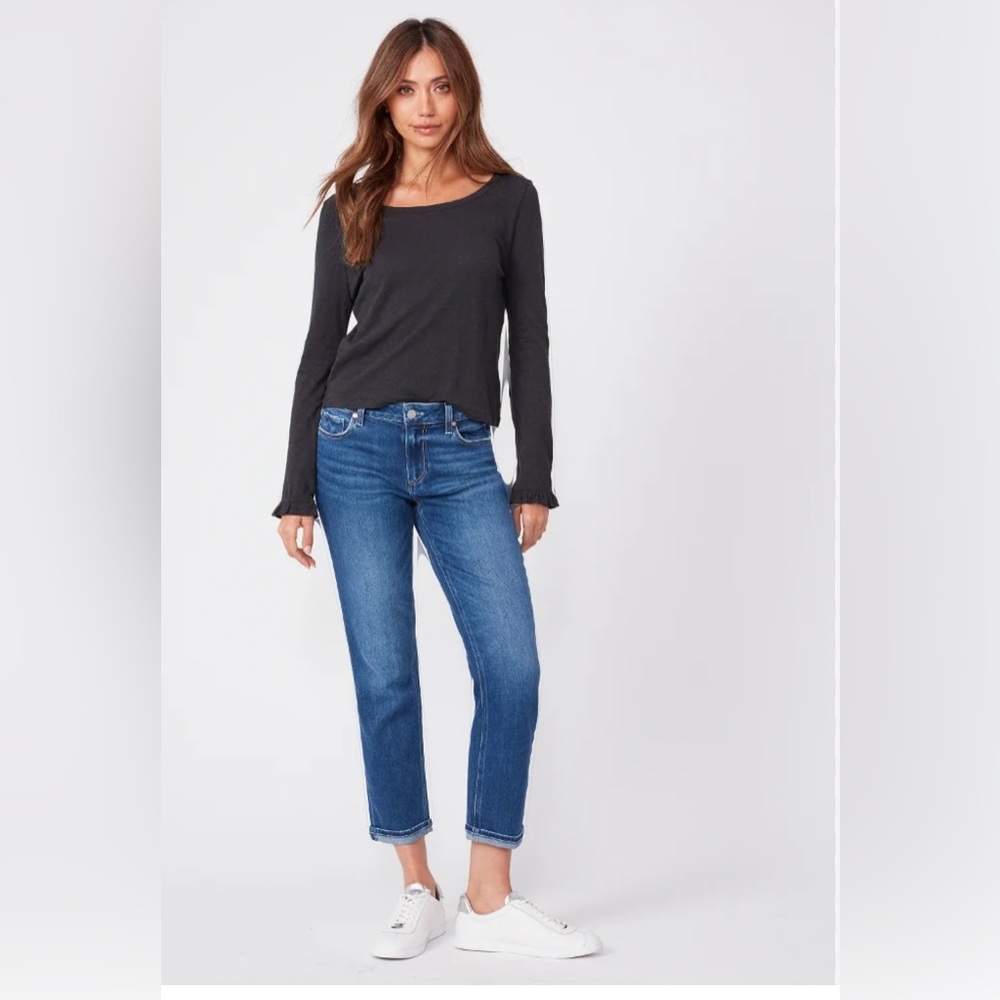 PAIGE Brigitte straight leg cropped jeans 32 excellent condition
